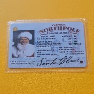 Santa Claus International Driver's License - Christmas Morning Stocking Stuffer
